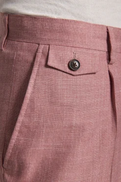 Tropea slub slim suit trousers