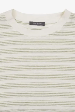 T-shirt righe fine militare