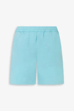 Turquoise parachute fabric bermuda shorts