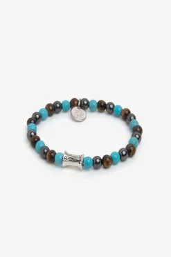 Turquoise small pearls bracelet