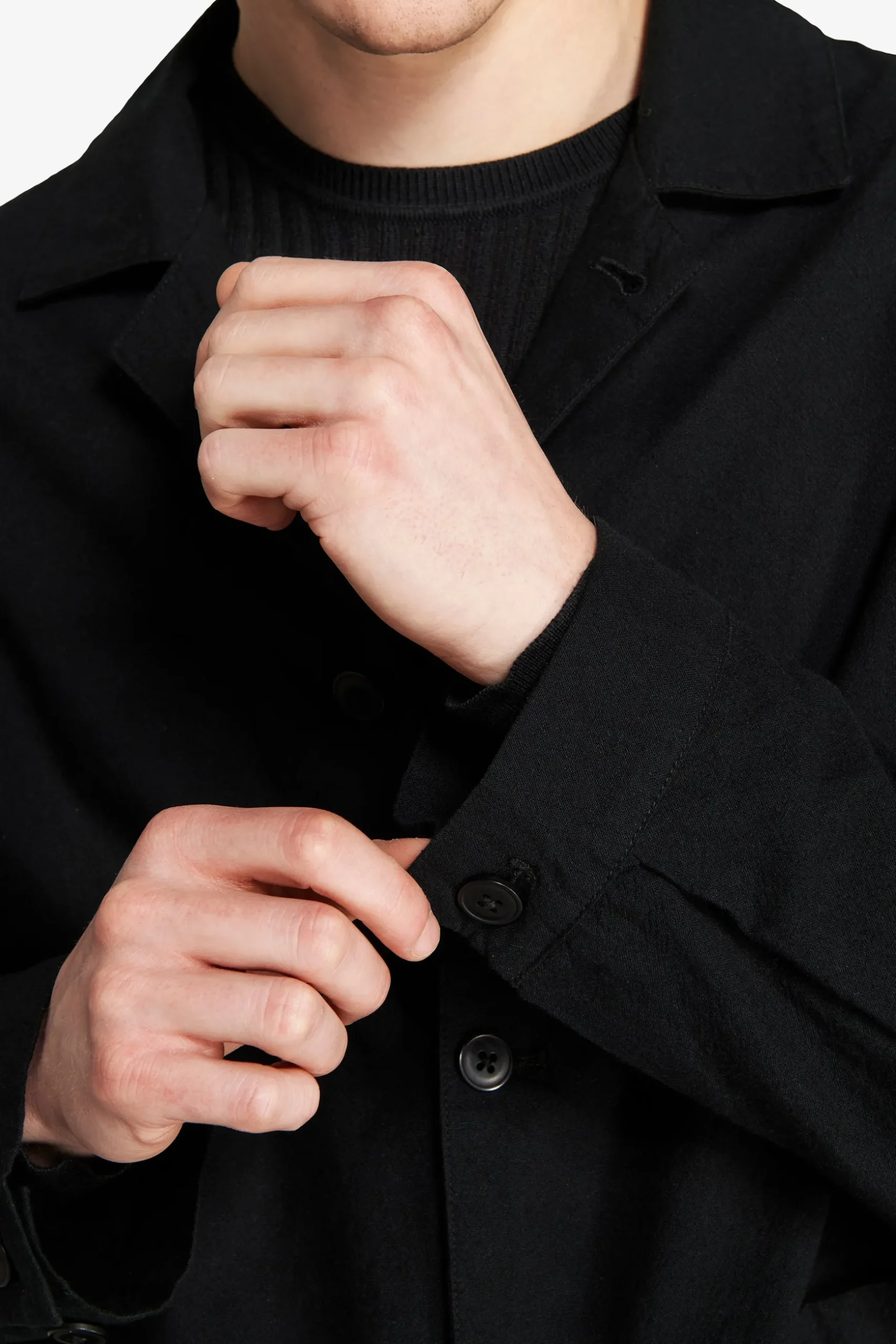 VOLUME Black linen blend blazer
