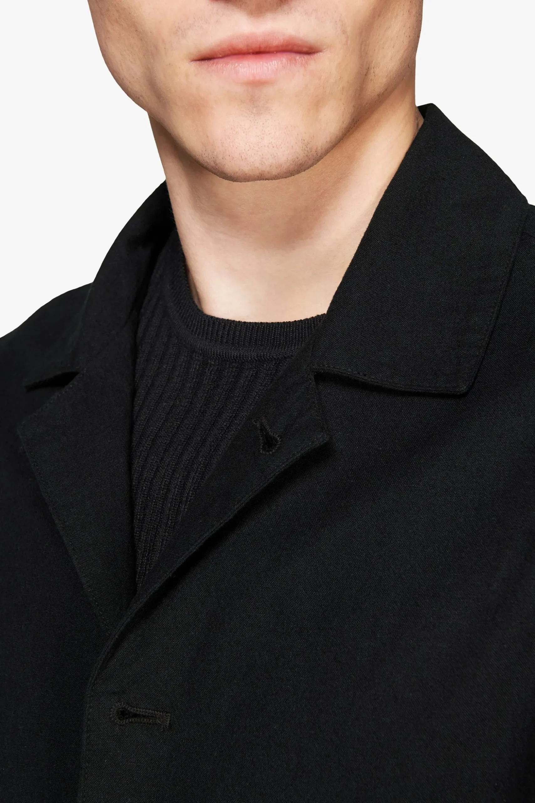 VOLUME Black linen blend blazer