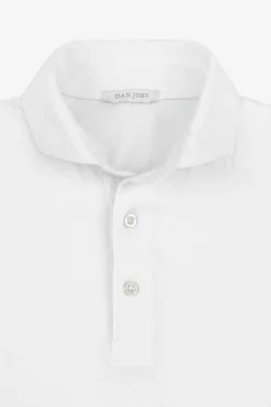 White jersey polo shirt