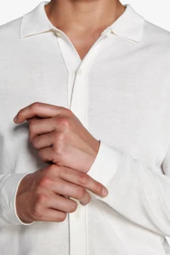 White knit shirt