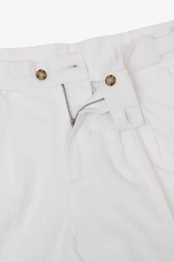 White striped chino Bermuda shorts