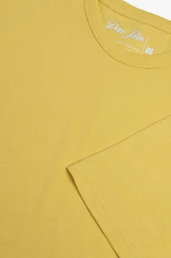 Yellow crew-neck T-shirt with chest pocket