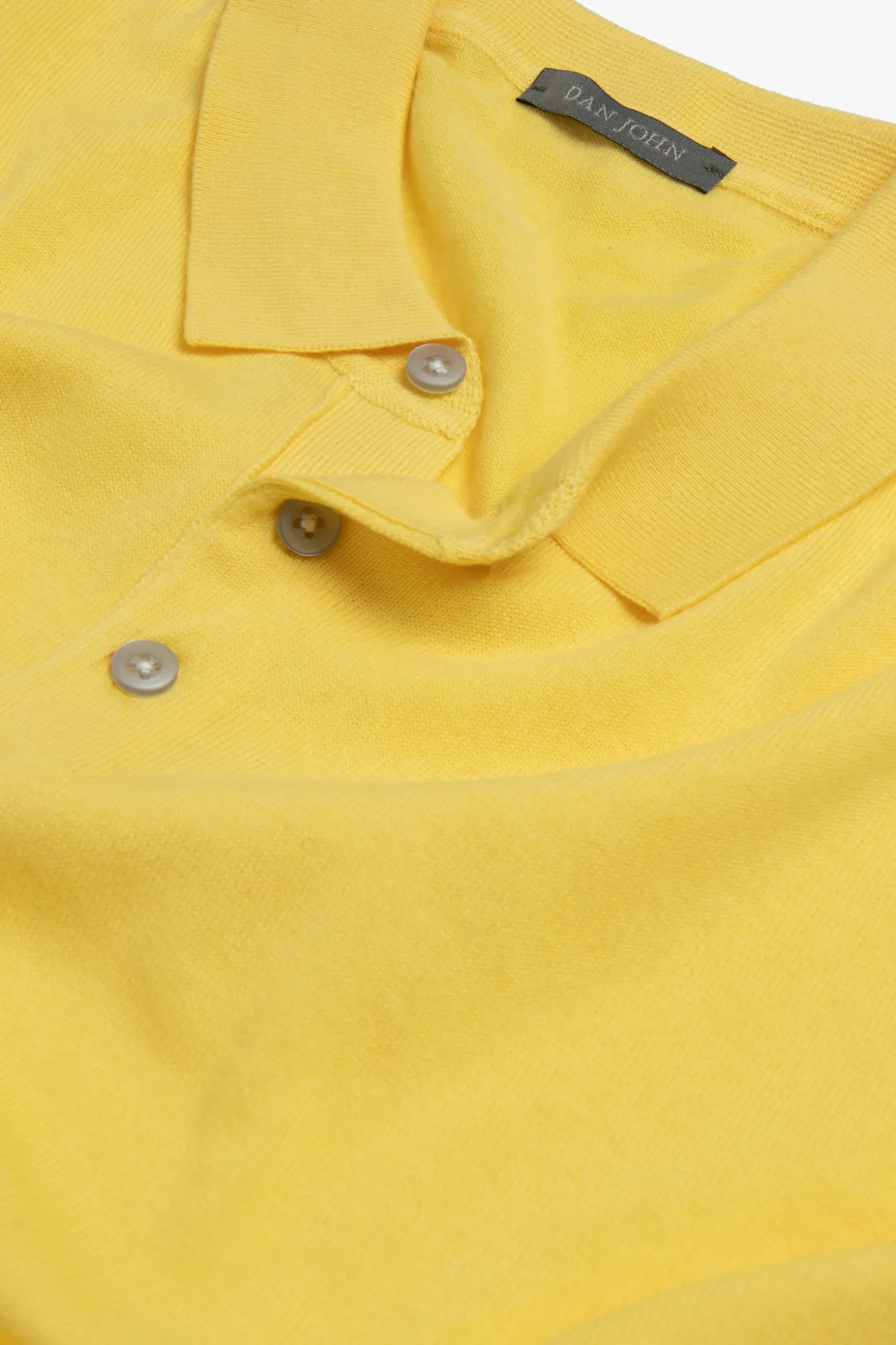 Yellow Knit Polo Shirt