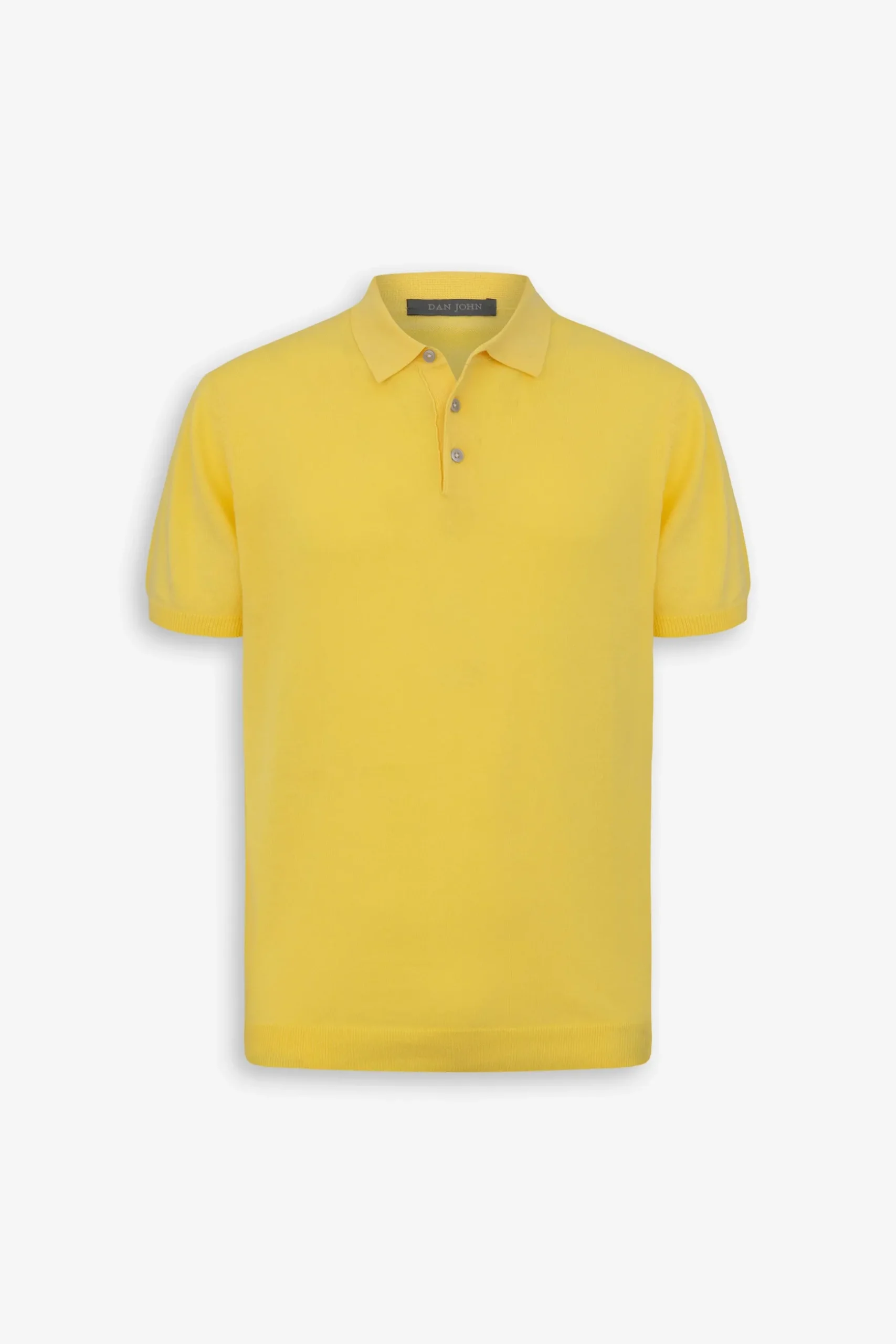 Yellow Knit Polo Shirt